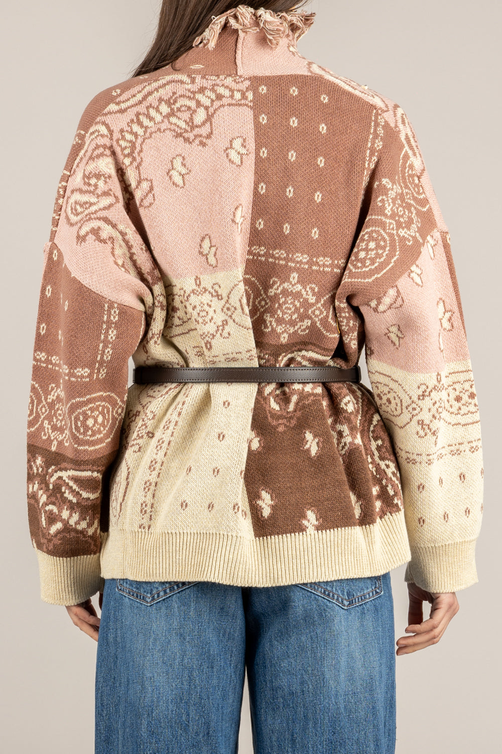 KONTATTO - 3M1586C - GIACCA ECRU/NOCE/TOFFE/ROSA