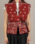 KONTATTO - 3M1588C - GILET SANGRIA/PANNA/NERO