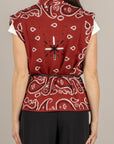 KONTATTO - 3M1588C - GILET SANGRIA/PANNA/NERO