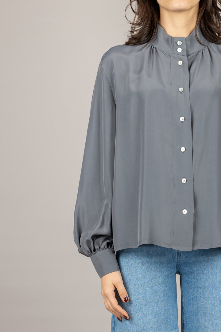 EMUNA - CM13-0065- CAMICIA MANICA PALLONCINO MISTO SETA