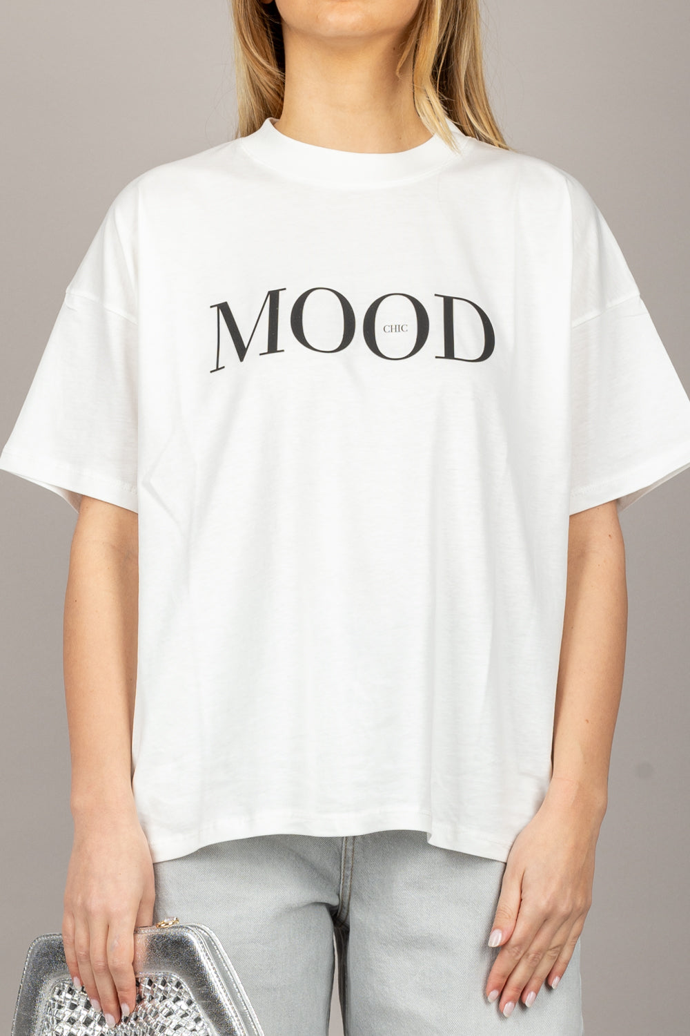 VICOLO - RD0186 - T-SHIRT SCRITTA MOOD CHIC