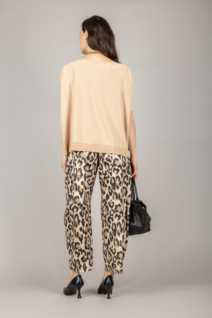 IMPERIAL - P5T5JBW - PANTALONE BAGGY ANIMALIER IN ARRIVO IL 23 MARZO