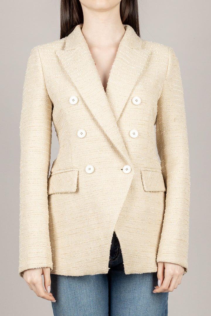VICOLO - TD1433 - GIACCA DOPPIO PETTO IN TWEED