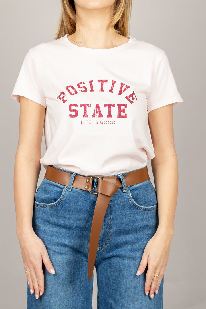 VICOLO - RD0457 - T-SHIRT SCRITTA POSITIVE STATE