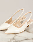 DIVINE FOLLIE - 52P301 - SLINGBACK LACCATA AVORIO