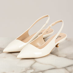 DIVINE FOLLIE - 52P301 - SLINGBACK LACCATA AVORIO