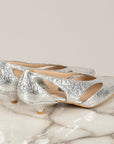 DIVINE FOLLIE - 52P3059 - DECOLLETE LAMINATA ARGENTO TACCO KITTEN