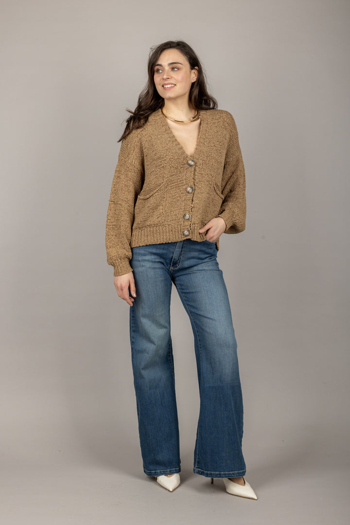 TENSIONE IN - D76908 - CARDIGAN IN MAGLIA