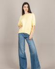 VICOLO - 7AB7058 - MAGLIA GIALLO PAGLIERINO 