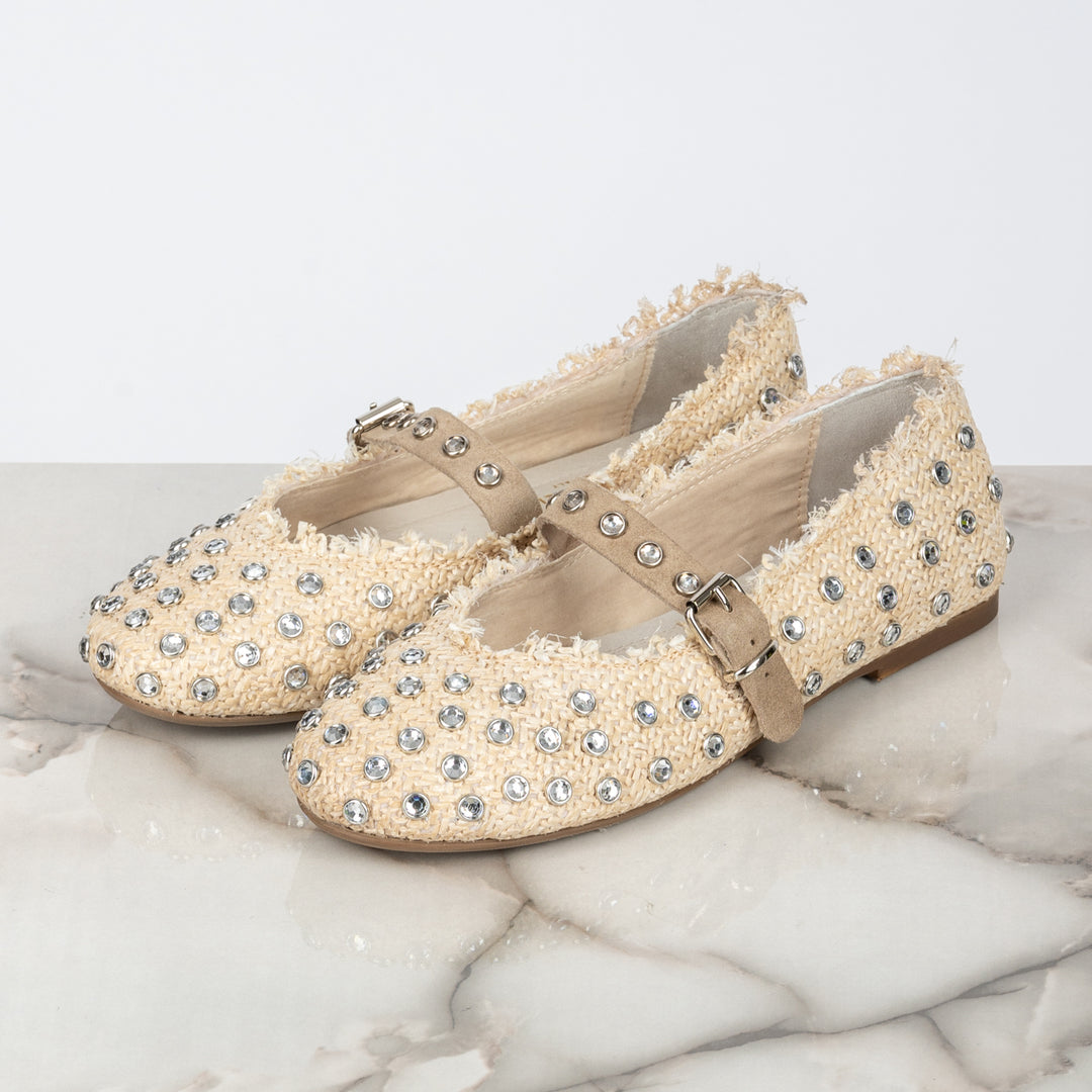 DIVINE FOLLIE - PARIS 02/19 RAFFIA - BALLERINA CON STRASS