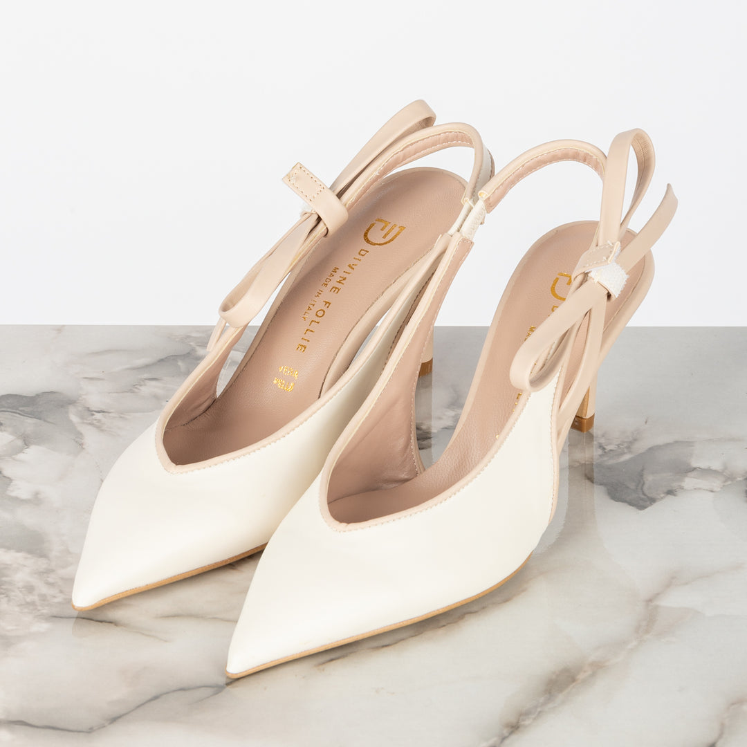 DIVINE FOLLIE - 1892/63 LIZ - SLING BACK BICOLOR CON FIOCCO