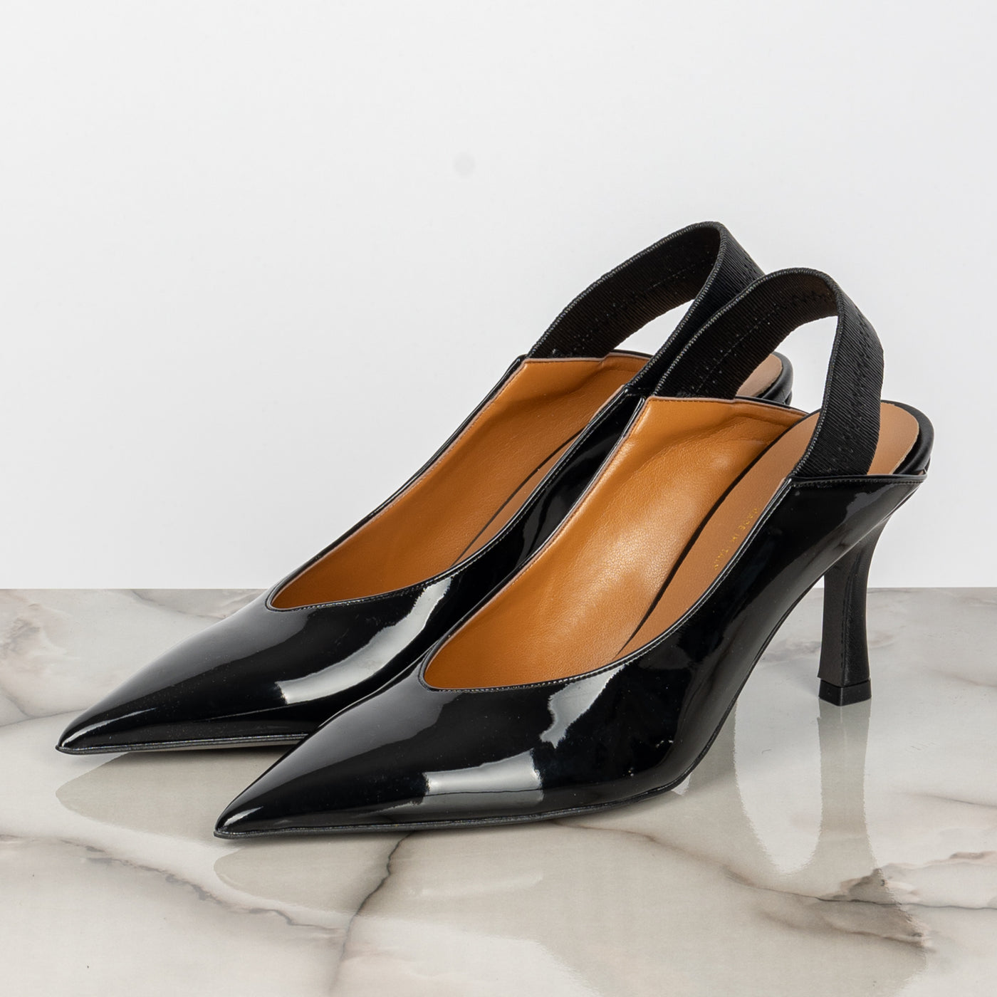 DIVINE FOLLIE - 23/64 - DECOLLETE SLING BACK VERNICE CON ELASTICO