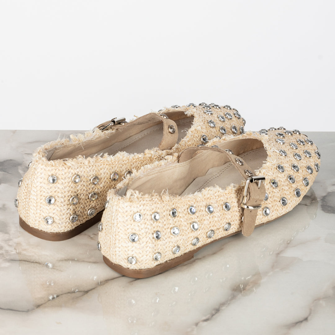 DIVINE FOLLIE - PARIS 02/19 RAFFIA - BALLERINA CON STRASS