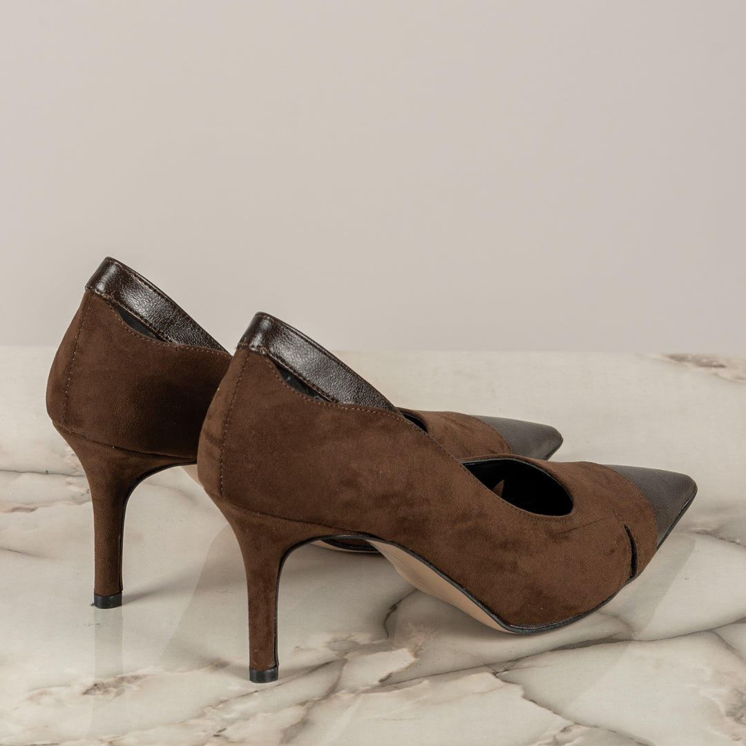 DIVINE FOLLIE - P7040/52 SNEG - DECOLLETE SUEDE  CON PUNTA IN PELLE