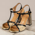 DIVINE FOLLIE - 1054 - SANDALO MARY JANE CREMA/NERO