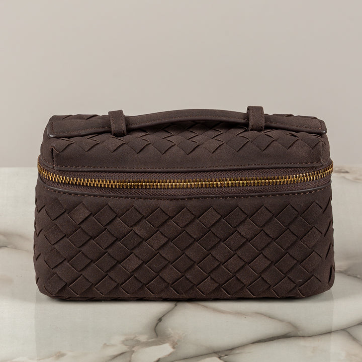 STORY -  BORSA MINI BAULETTO EFFETTO INTRECCIATO SCAMOSCIATA