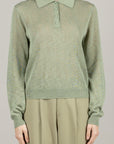 TENSIONE IN - XL25276 - MAGLIA POLO CON DETTAGLI A COSTE SALVIA