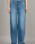TENSIONE IN - CJ12722 - JEANS GAMBA DRITTA CON TASCHINI