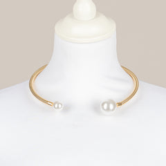 EMUNA' - COLLANA RIGIDA CON PERLE ORO