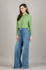 TENSIONE IN - CJ12722 - JEANS GAMBA DRITTA CON TASCHINI
