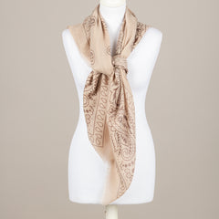 EMUNA' - FOULARD BEIGE/TORTORA
