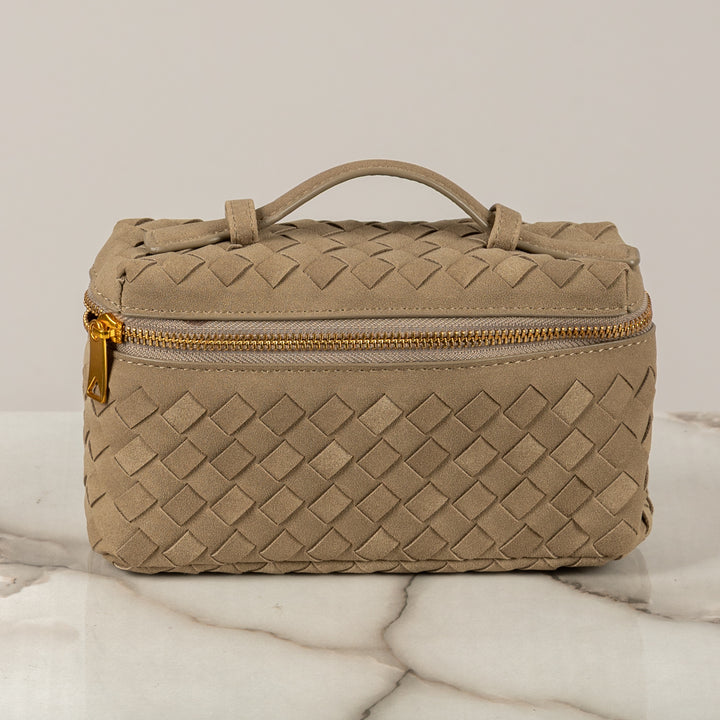 STORY -  BORSA MINI BAULETTO EFFETTO INTRECCIATO SCAMOSCIATA