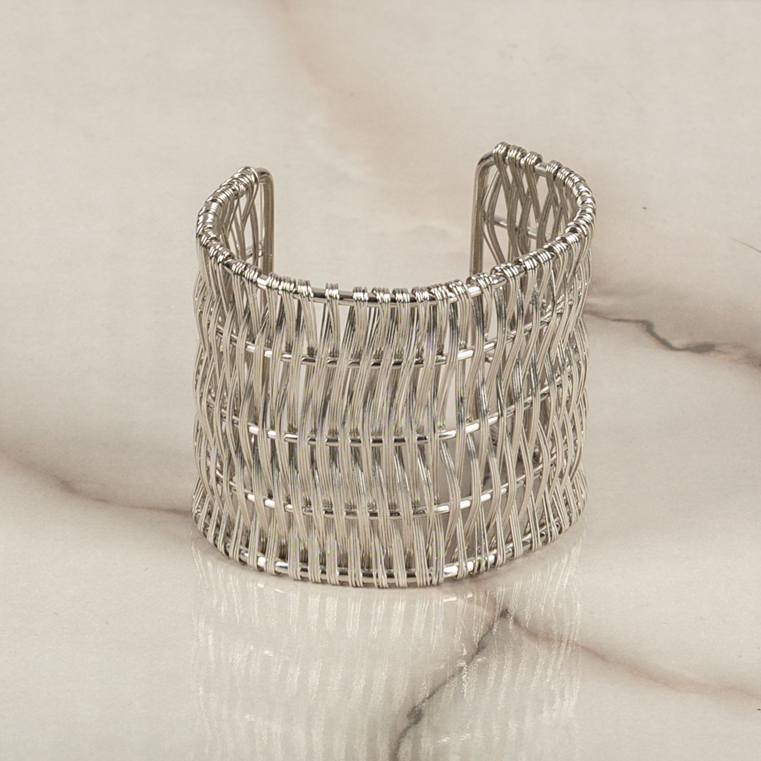 EMUNA' - BRACCIALE RETE APERTA - ARGENTO