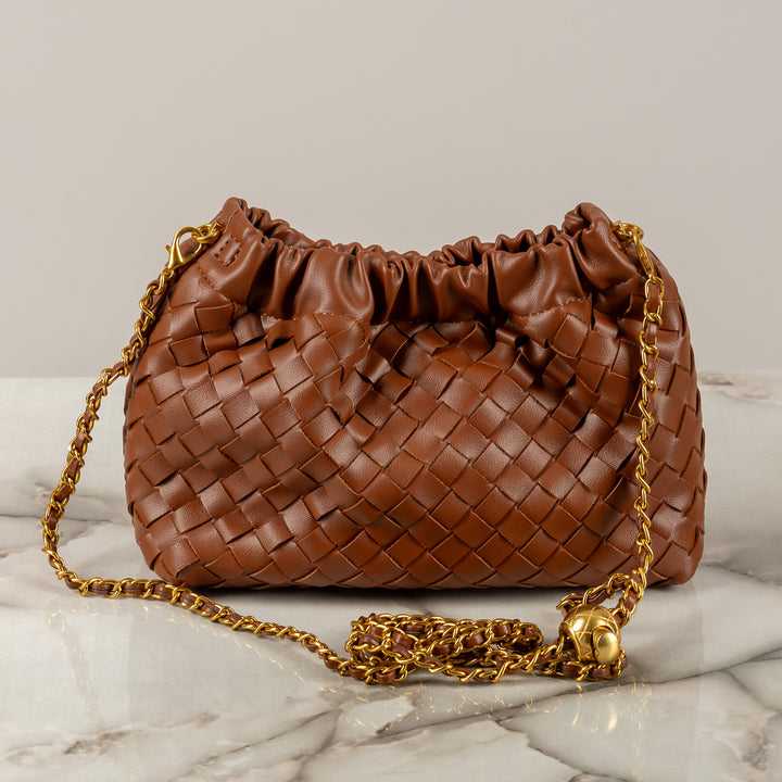 STORY -  BORSA MINI  EFFETTO INTRECCIATO ECOPELLE