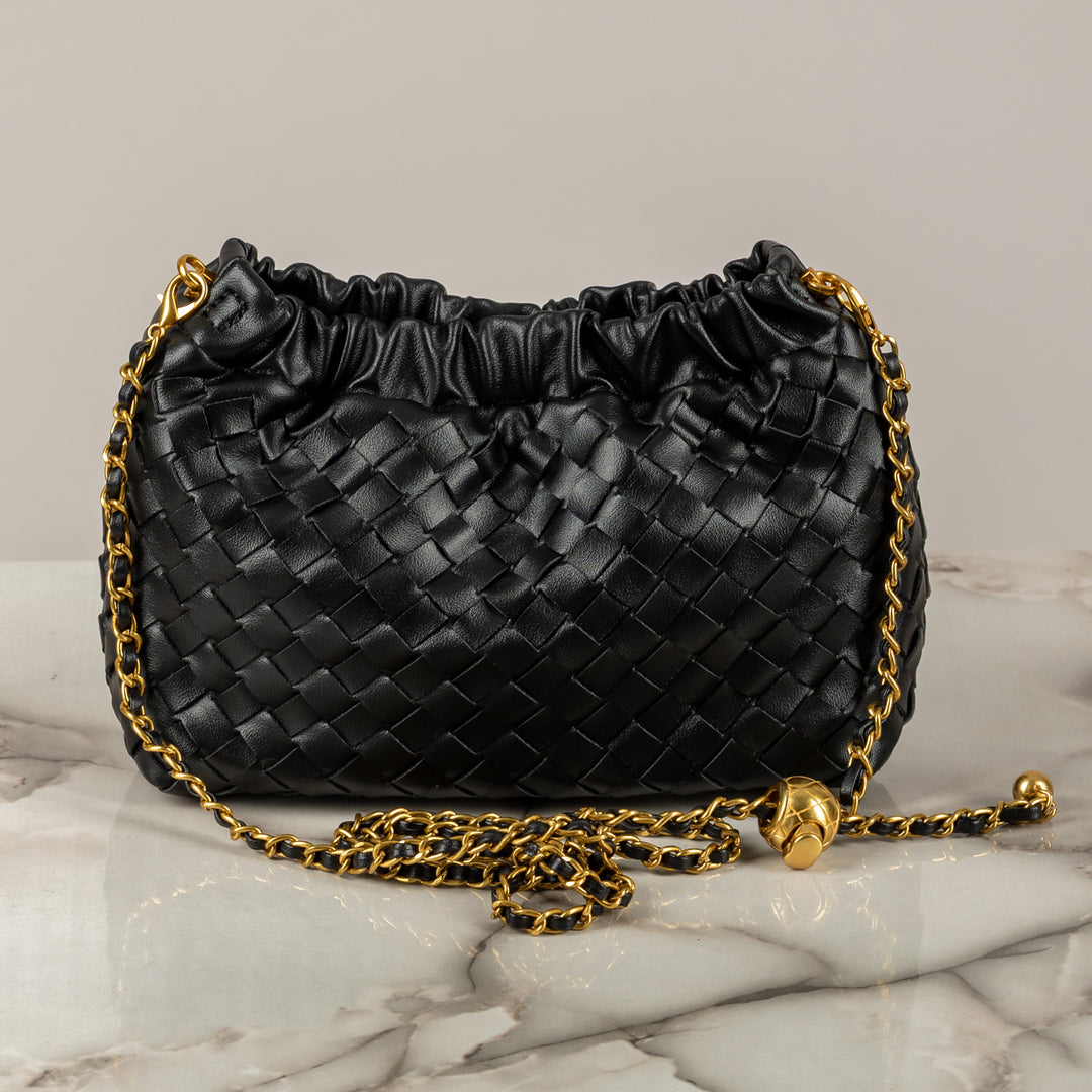 STORY -  BORSA MINI  EFFETTO INTRECCIATO ECOPELLE