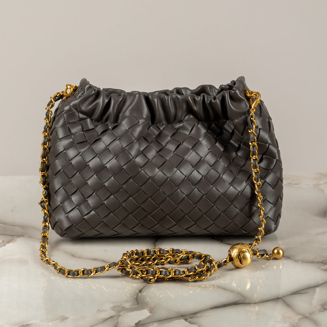 STORY -  BORSA MINI  EFFETTO INTRECCIATO ECOPELLE