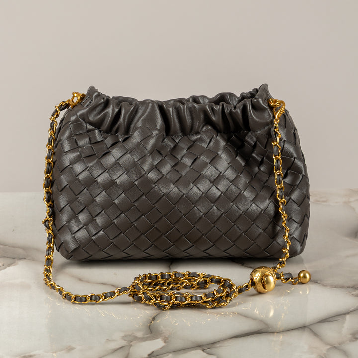 STORY -  BORSA MINI  EFFETTO INTRECCIATO ECOPELLE