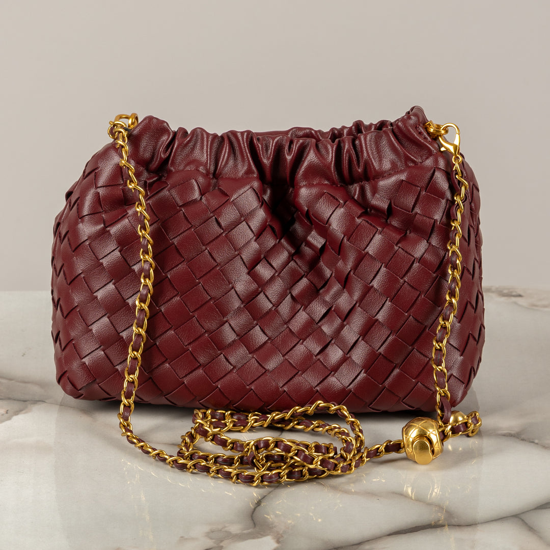 STORY -  BORSA MINI  EFFETTO INTRECCIATO ECOPELLE