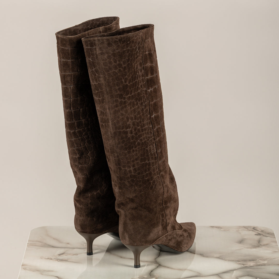 OVYE - AT477CAM - STIVALE PITONATO SCAMOSCIATO