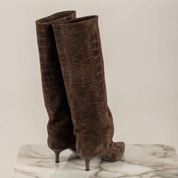 OVYE - AT477CAM - STIVALE PITONATO SCAMOSCIATO