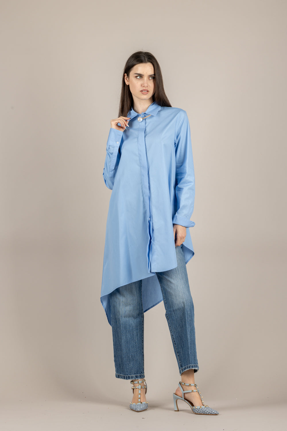 DIXIE - C881A118 - CAMICIA CELESTE