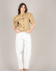Jeans carrot Bloom Candie - 100% cotone bianco