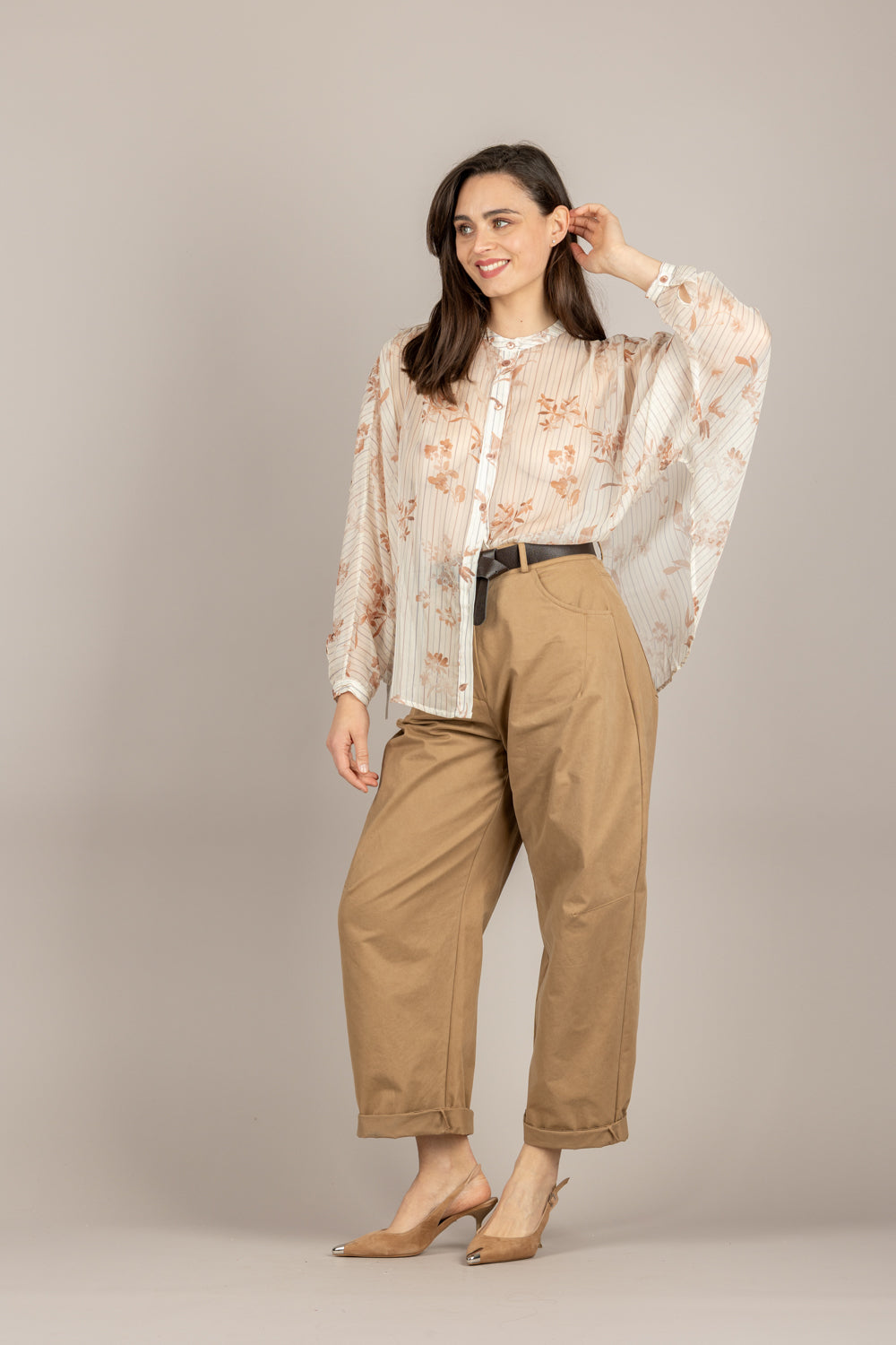 IMPERIAL - COC6LMQ - CAMICIA PANNA/RUGGINE