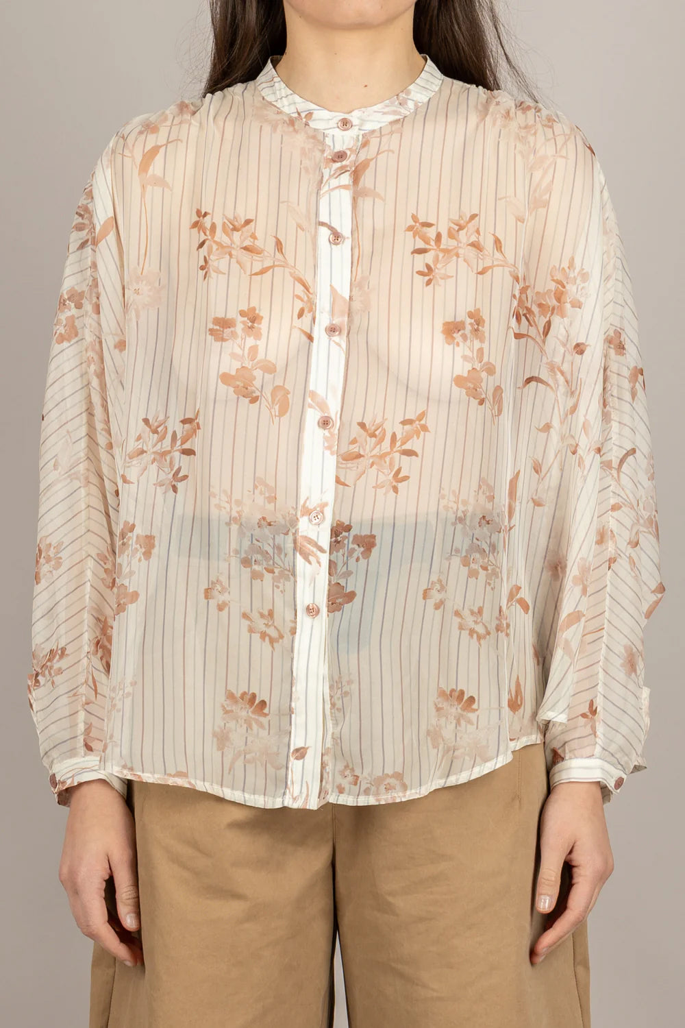 IMPERIAL - COC6LMQ - CAMICIA FANTASIA PANNA/RUGGINE