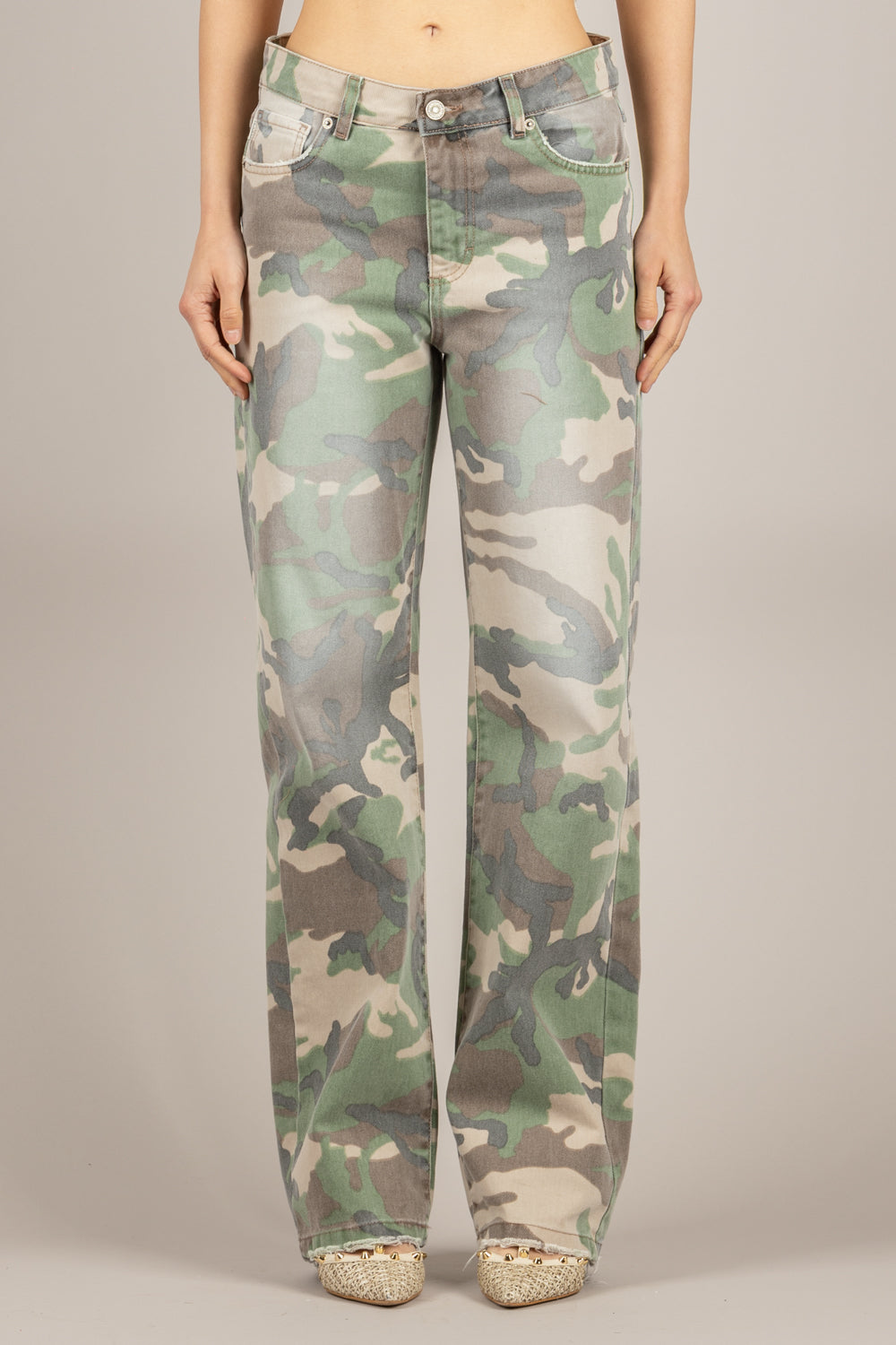VICOLO - DAB5327 - JEANS MELODY MILITARE