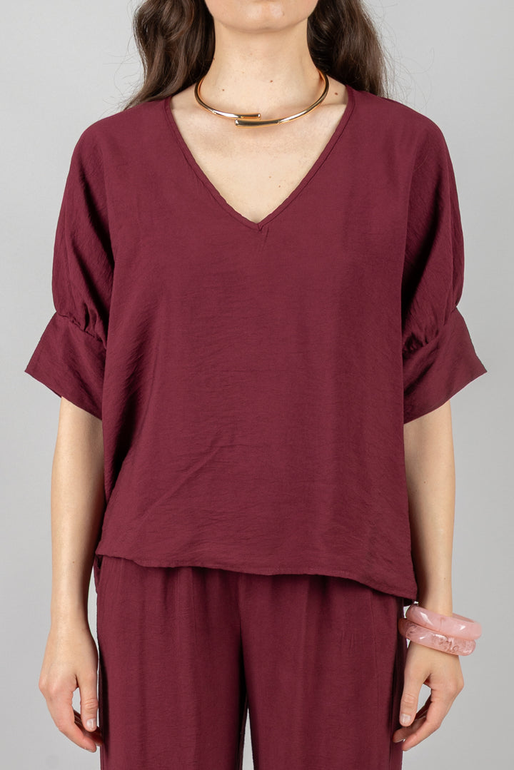 HAVEONE - CVS-N362 - BLUSA SCOLLO A V