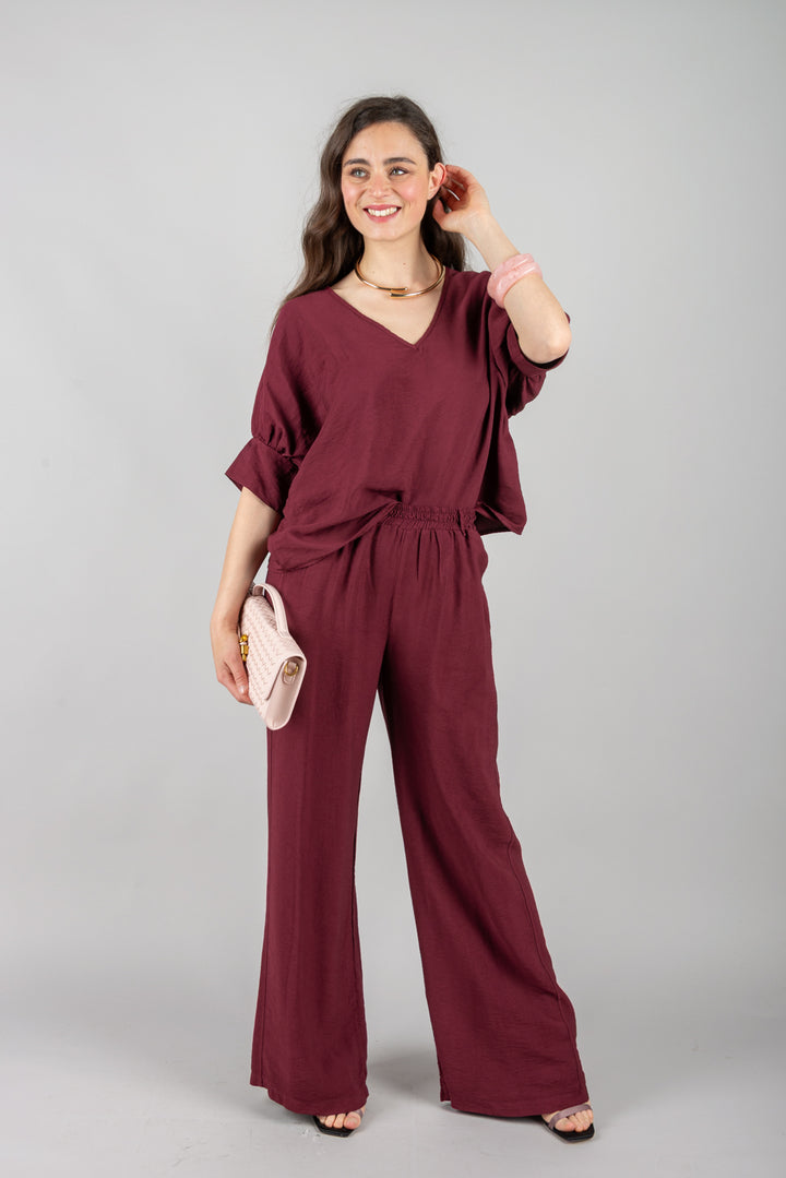 HAVEONE - PVS-N438 - PANTALONE PALAZZO CON COULISSE