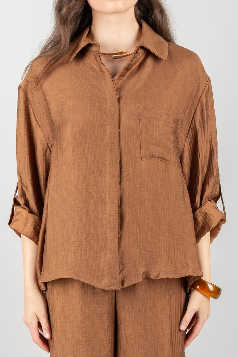 HAVEONE - CMI-N200 - CAMICIA OVER CON TASCHINO
