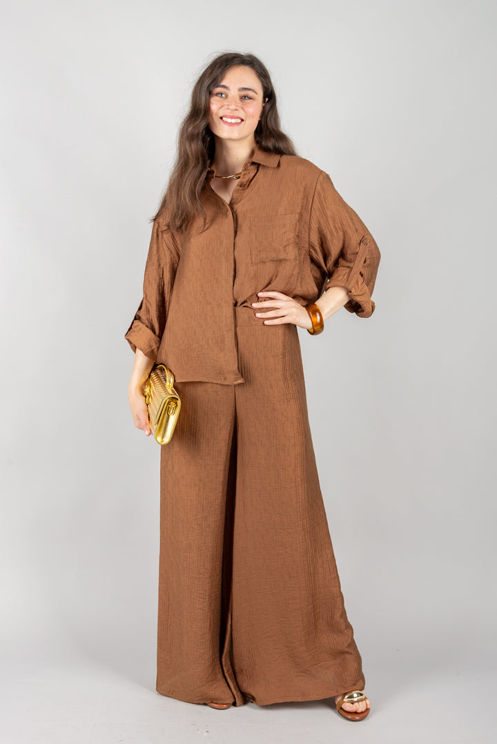 HAVEONE - PMI-N317 - PANTALONE PALAZZO AMPIO