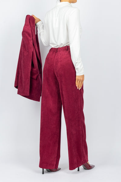 DIXIE - P845K202 - PANTALONE CON PINCES IN VELLUTO