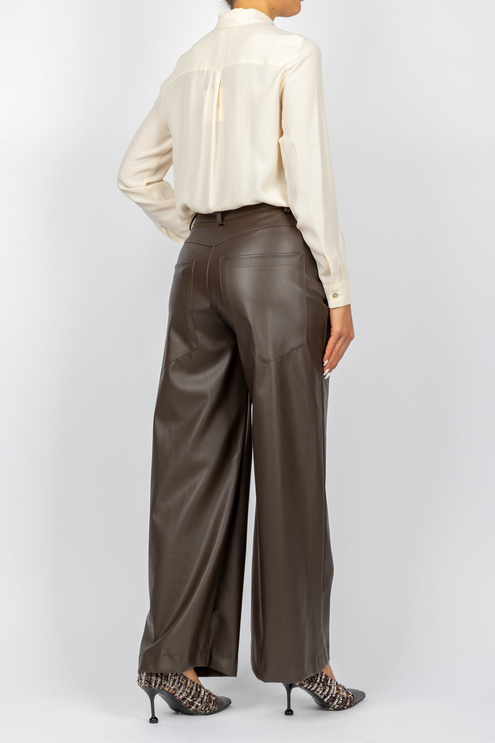 DIXIE - P845K218 - PANTALONE ECOPELLE PALAZZO