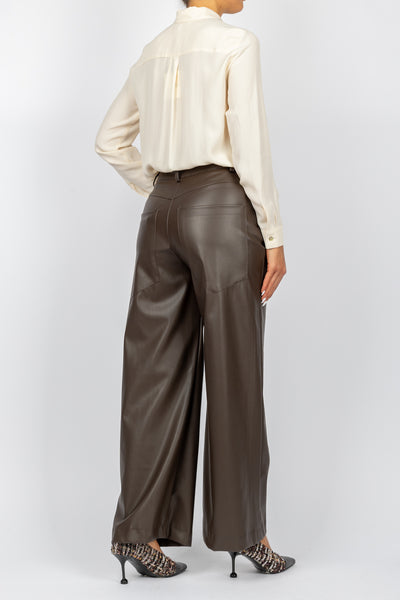 DIXIE - P845K218 - PANTALONE ECOPELLE PALAZZO