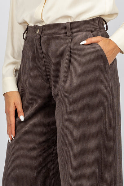 DIXIE - P845K202 - PANTALONE CON PINCES IN VELLUTO