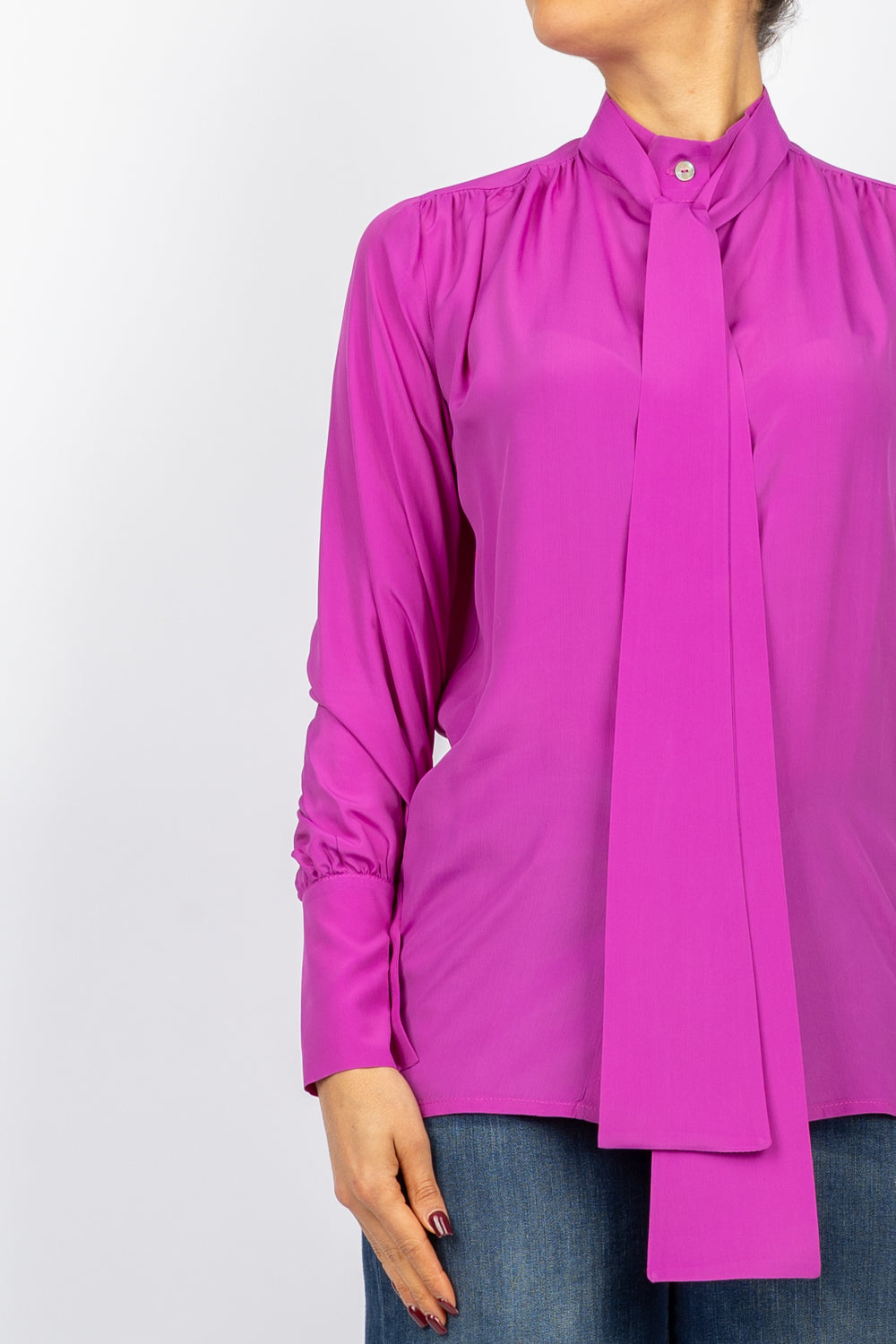 EMUNA - CM13-0069- CAMICIA MISTO SETA CON FUSCIACCA