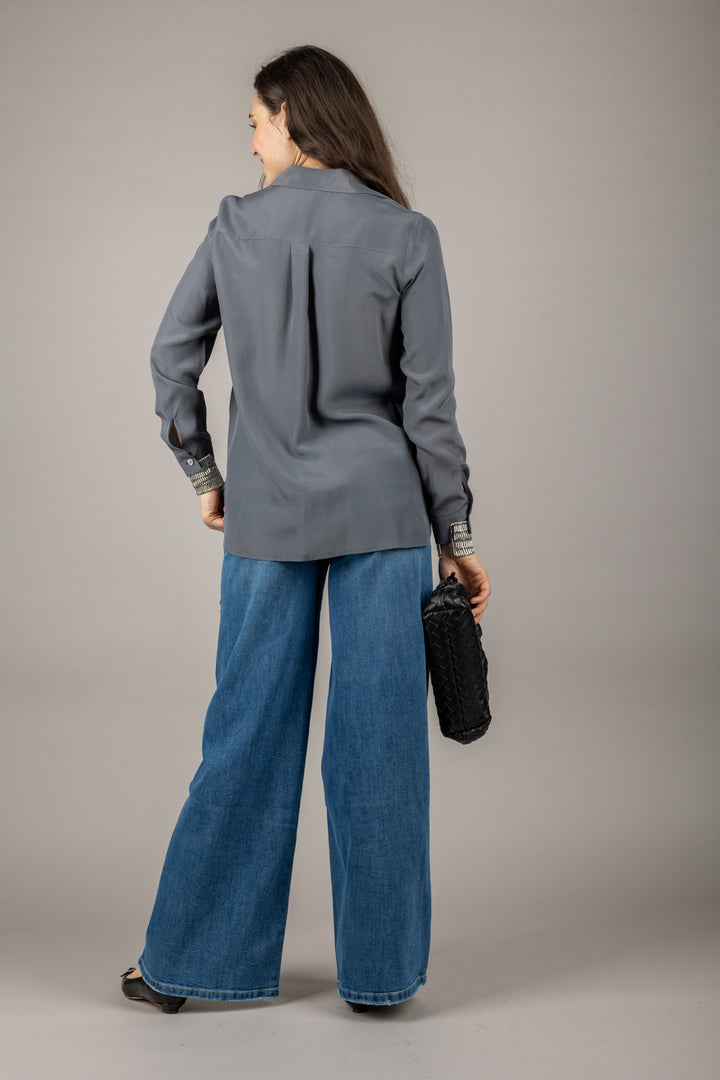 EMUNA - CM13-0037 - CAMICIA MISTO SETA TAGLIO UOMO