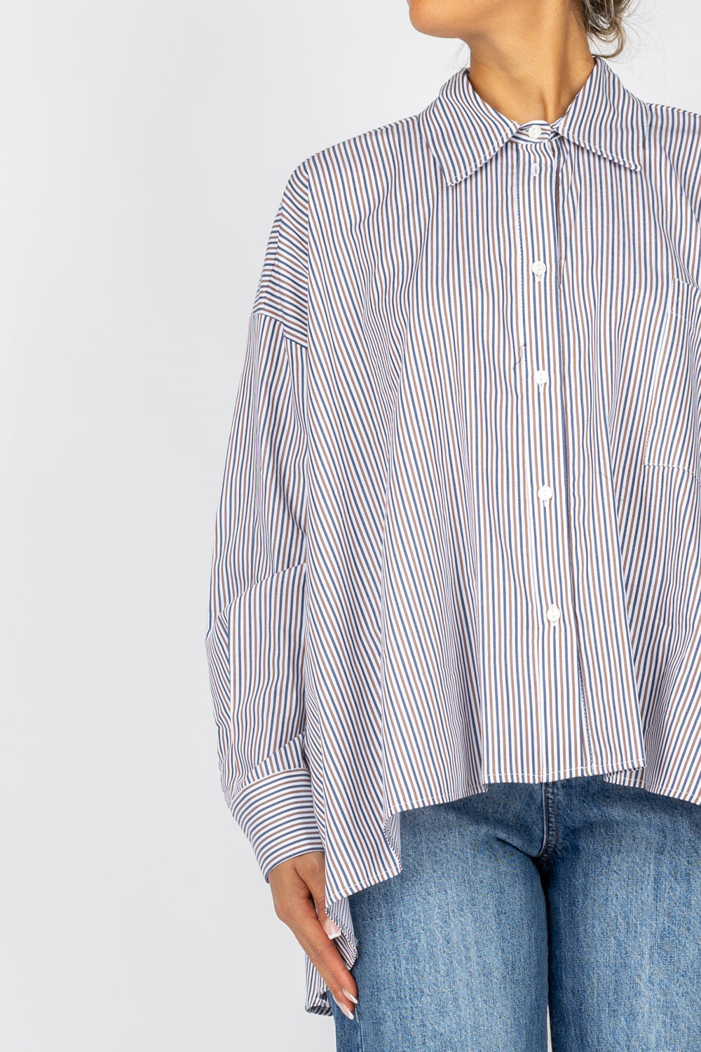 HAVEONE - CVI-M022 - CAMICIA OVER A RIGHE FINE